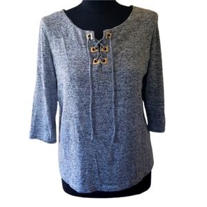 Perception Petite Comfy Casual Light Sweater Tie Large